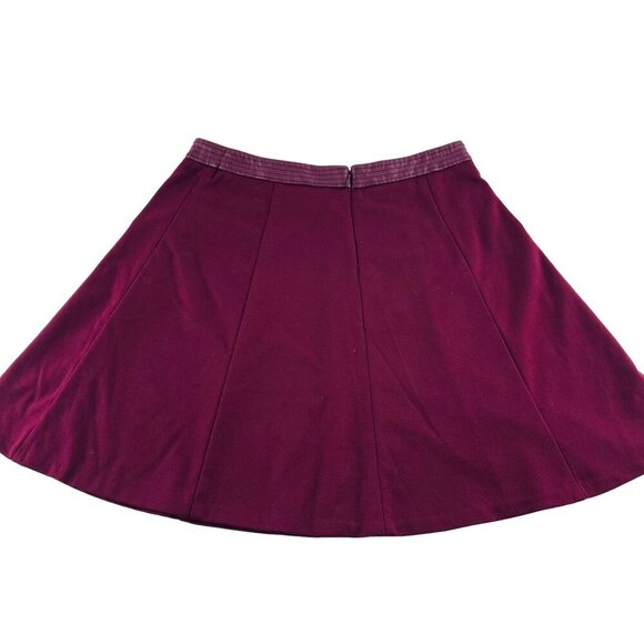 The Limited Womens A-Line Burgundy Skirt Size 4 Polyester/Nylon/Spandex Blend - Picture 5 of 5
